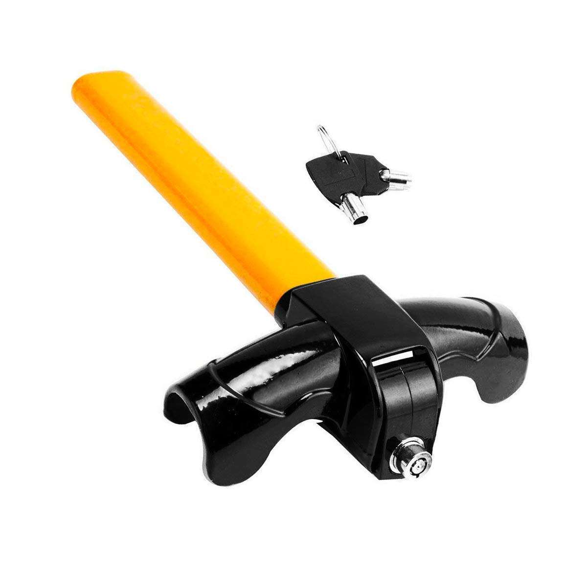 T-Style Car Steering Wheel Anti-Theft Security Lock - Heavy Duty M<i></i>etal Clamp Lock for BMW, Tesla Uni